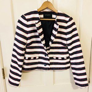 Banana Republic Tweed Striped Blazer Size 00P NWOT